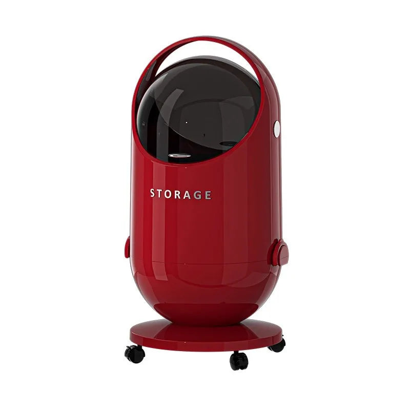 Lixeira de aço inoxidável de grande capacidade com sensor sem toque e tampa de fechamento suave. Ideal para cozinha, banheiro e sala de estar.