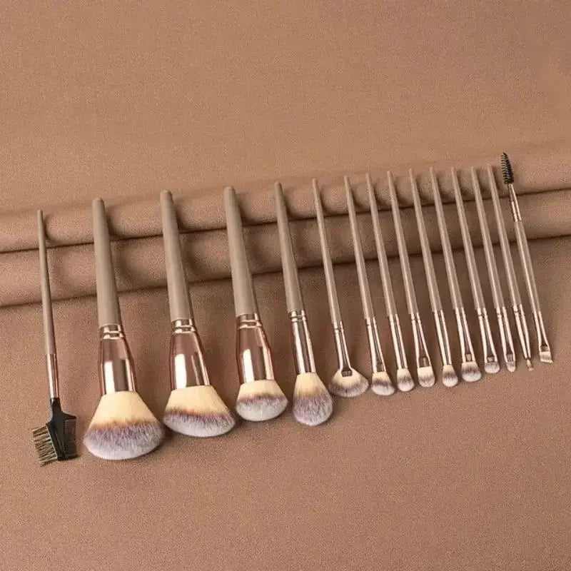 Conjunto de Pincéis de Maquiagem Macios e Fofos Profissionais para Base, Pó e Sombra, Estilo Kabuki, para Esfumar Maquiagem - Ferramenta de Beleza para Maquiagem