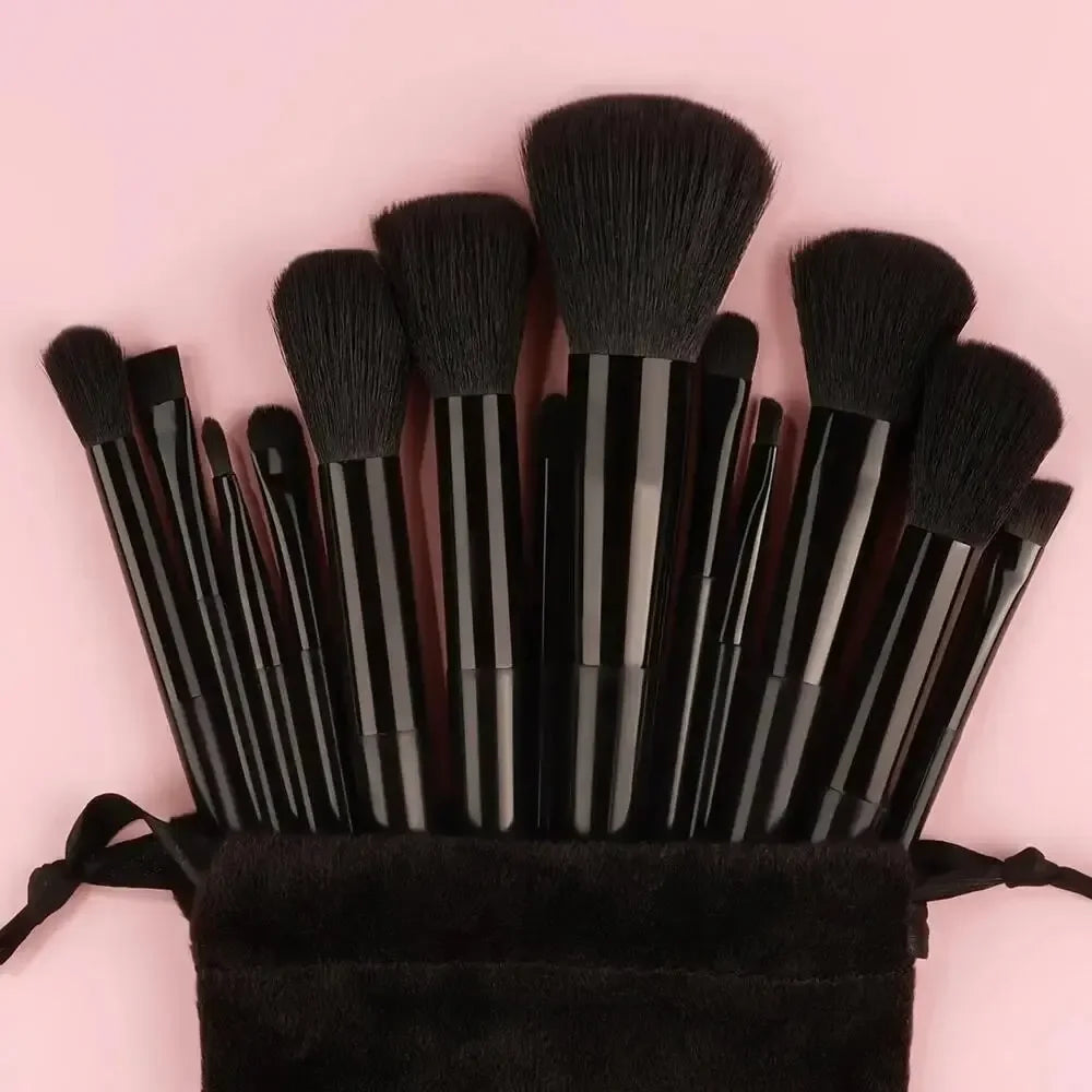 Conjunto de Pincéis de Maquiagem Macios e Fofos Profissionais para Base, Pó e Sombra, Estilo Kabuki, para Esfumar Maquiagem - Ferramenta de Beleza para Maquiagem