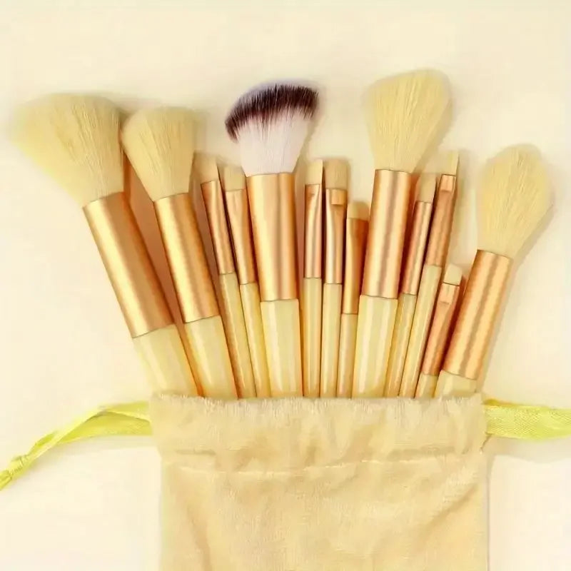 Conjunto de Pincéis de Maquiagem Macios e Fofos Profissionais para Base, Pó e Sombra, Estilo Kabuki, para Esfumar Maquiagem - Ferramenta de Beleza para Maquiagem