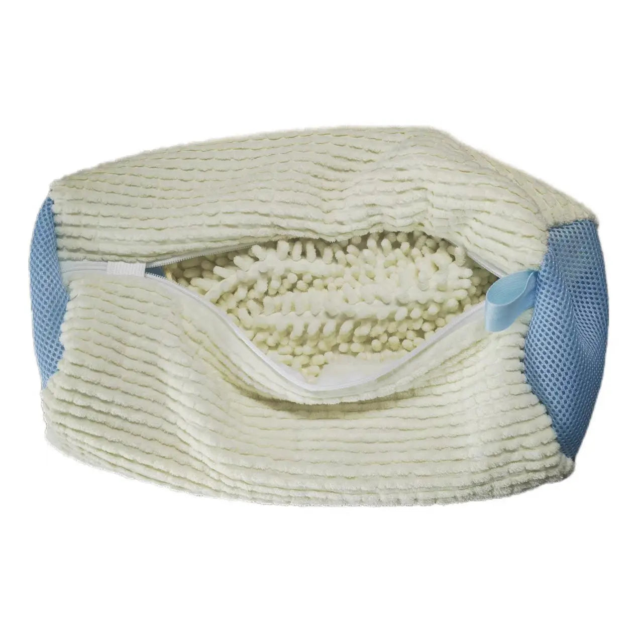 Fluffy Fiber Shoe Washing Bag 360° Surround Cleaning Reusable Durable Machine-Washable Laundry Bag with Zipper Closure (1pc)