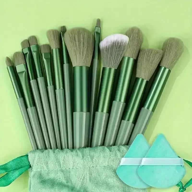 Conjunto de Pincéis de Maquiagem Macios e Fofos Profissionais para Base, Pó e Sombra, Estilo Kabuki, para Esfumar Maquiagem - Ferramenta de Beleza para Maquiagem