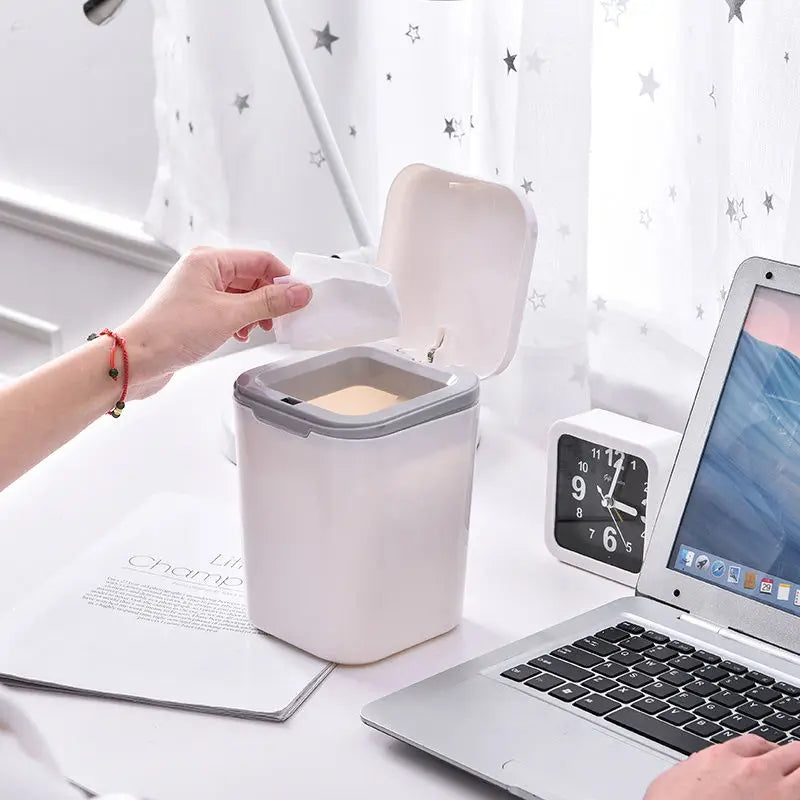Lixeira Mini 2022, Lixeira Zero Desperdício, Lixeira de Reciclagem, Lixeira de Cozinha Nórdica Simples e Removível para Mesa, Cubo Basura Lixeira
