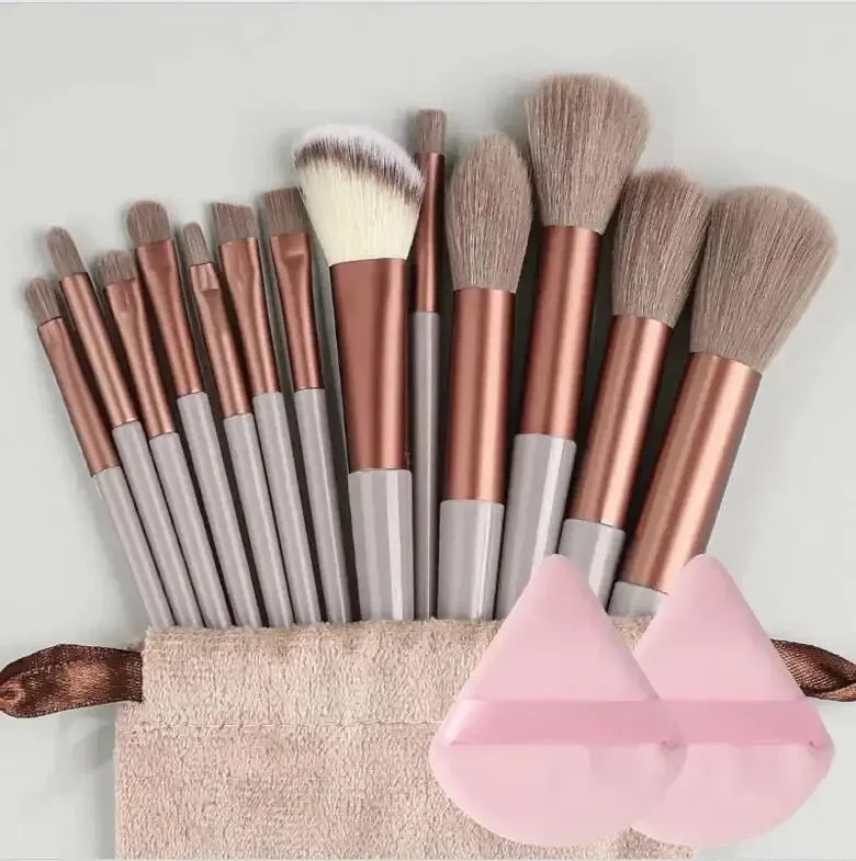 Conjunto de Pincéis de Maquiagem Macios e Fofos Profissionais para Base, Pó e Sombra, Estilo Kabuki, para Esfumar Maquiagem - Ferramenta de Beleza para Maquiagem