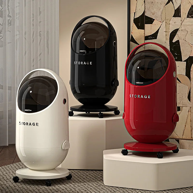 Lixeira de aço inoxidável de grande capacidade com sensor sem toque e tampa de fechamento suave. Ideal para cozinha, banheiro e sala de estar.