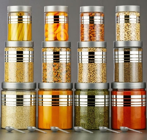 Conjunto de 12 recipientes herméticos para armazenamento de cozinha